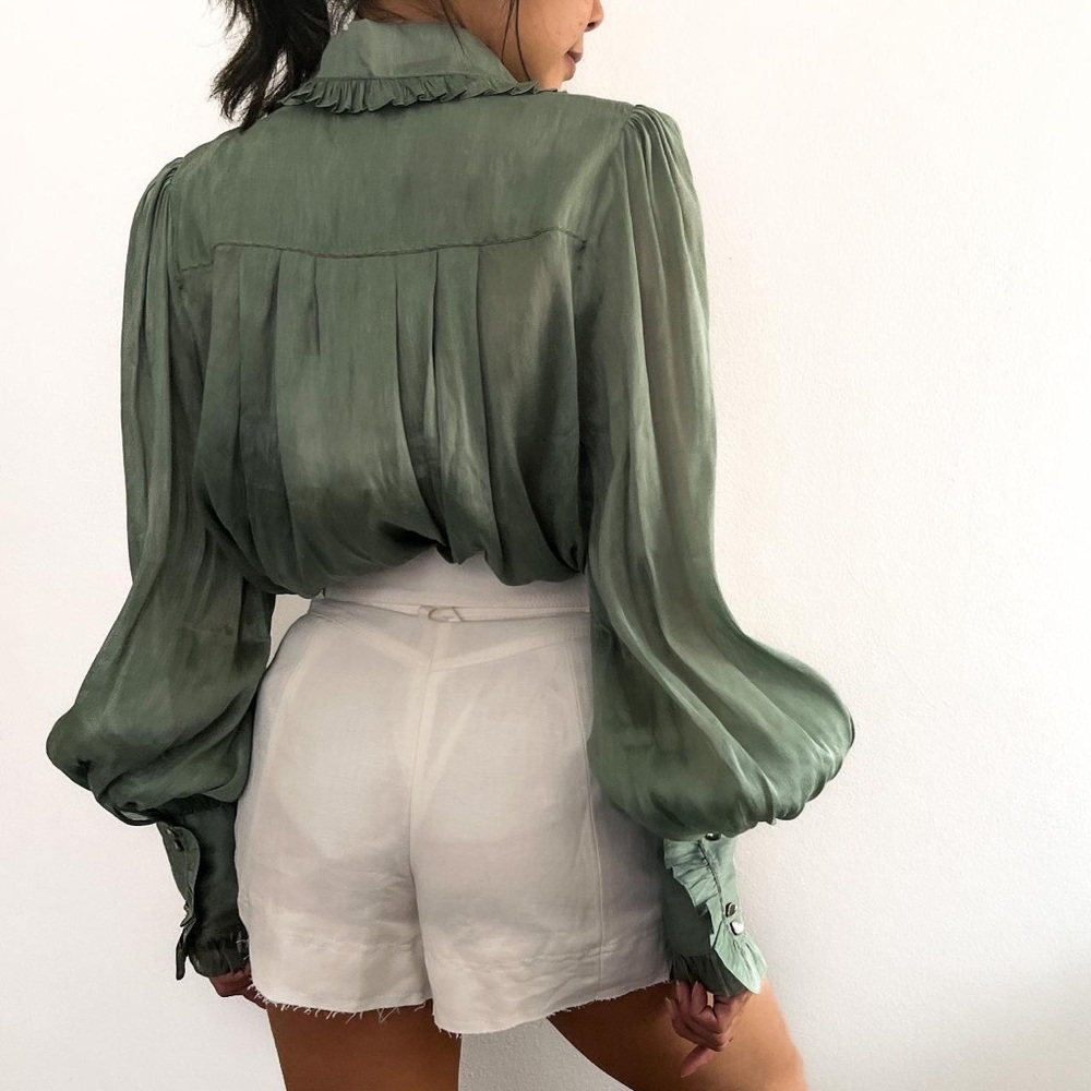 AJE Idealist Shirt • Dusty Sage • RRP $295 Tags attached NEVER WORN - Picture 3 of 10